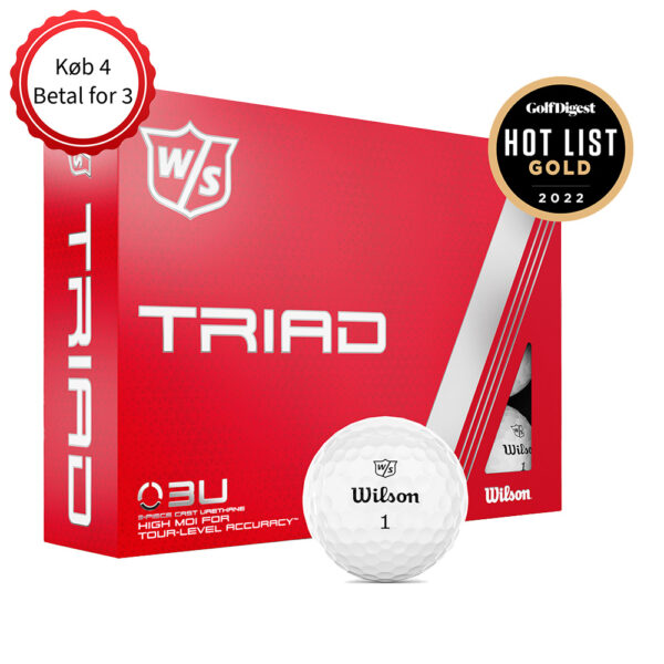 Wilson Triad golfbold - white