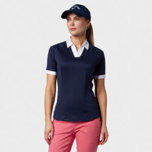 CALLAWAY WMN SHORT SLEEVE V-PLACKET POLO