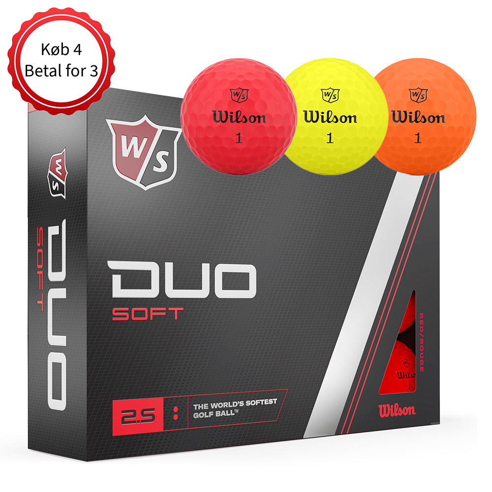 Wilson Duo Soft farvede golfbolde