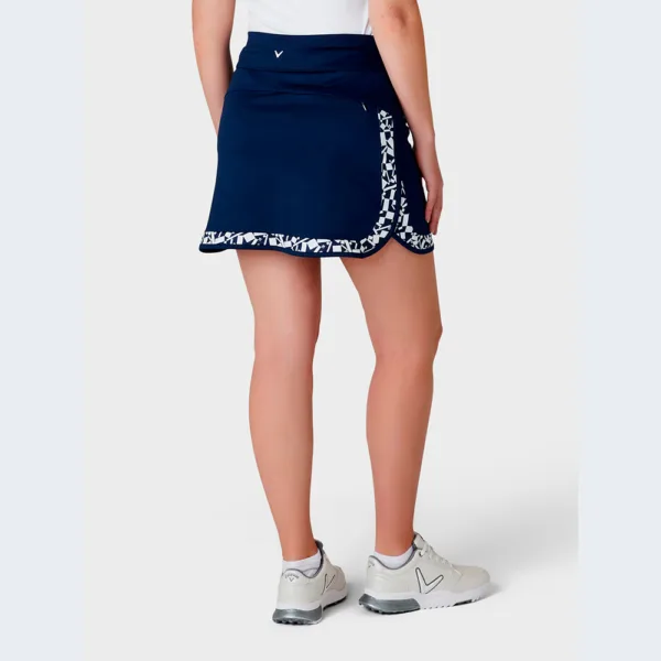 Callaway Two-Tone Geometric Blocked 17″ Golf Skort - dame