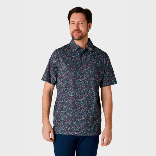 Callaway All Over Chevron Confetti Print Polo - herre