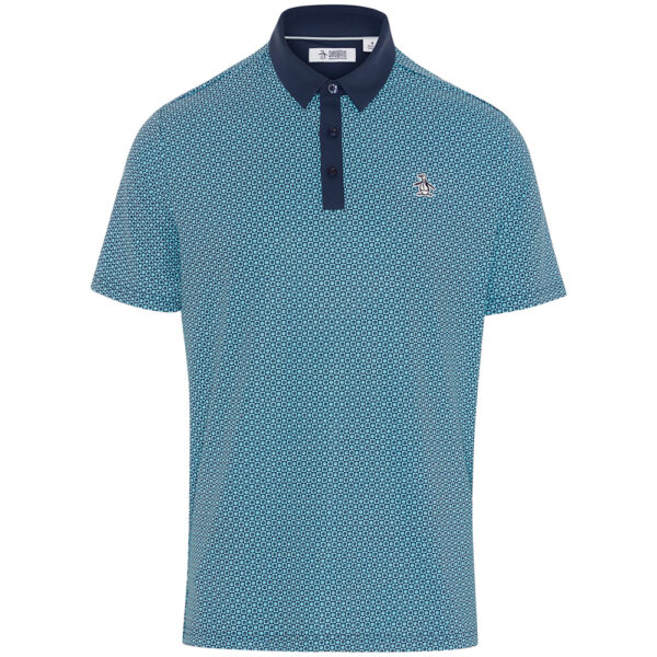 Penguin Retro Micro Floral Print Polo - herre