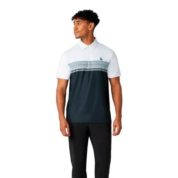 Penguin Stripe Block Print Polo - herre