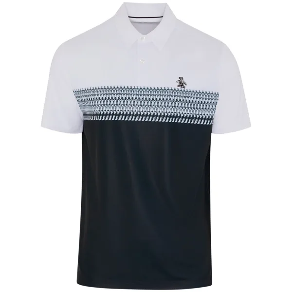 Penguin Stripe Block Print Polo - herre