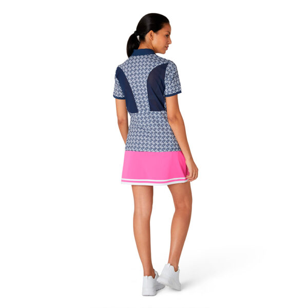 Penguin Geometric Print Golf Polo - dame