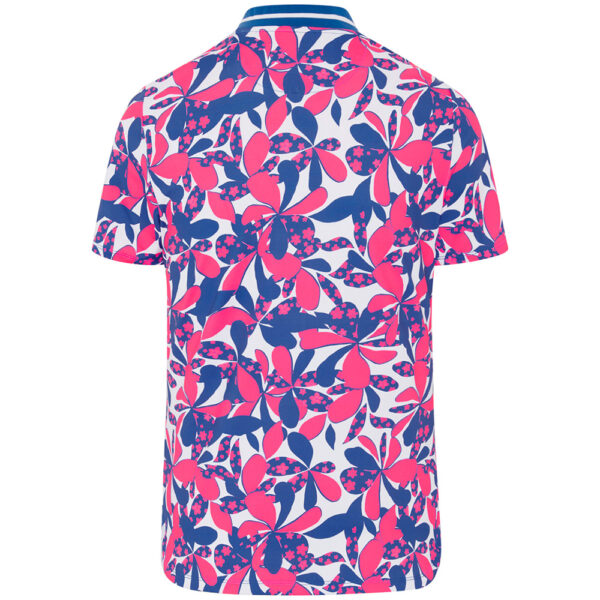 Penguin Floral Print Mock Neck Polo - dame