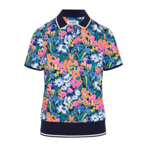 Penguin Sketch Floral Polo - Dame