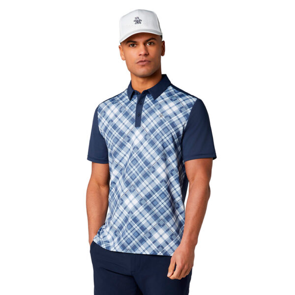 Original Penguin Block Madras Plaid Polo - Herre