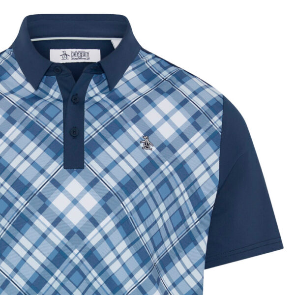 Original Penguin Block Madras Plaid Polo - Herre