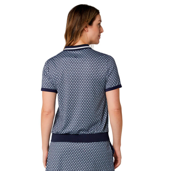 Callaway Scarf Geo Short Sleeve Polo - Dame