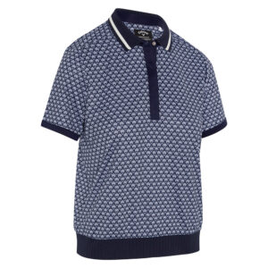 Callaway Scarf Geo Short Sleeve Polo - Dame